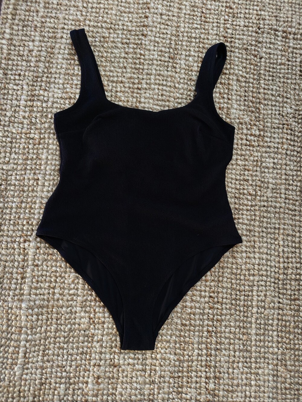 H&M Black Ribbed One-Piece Swimsuit - Picture 2 of 4